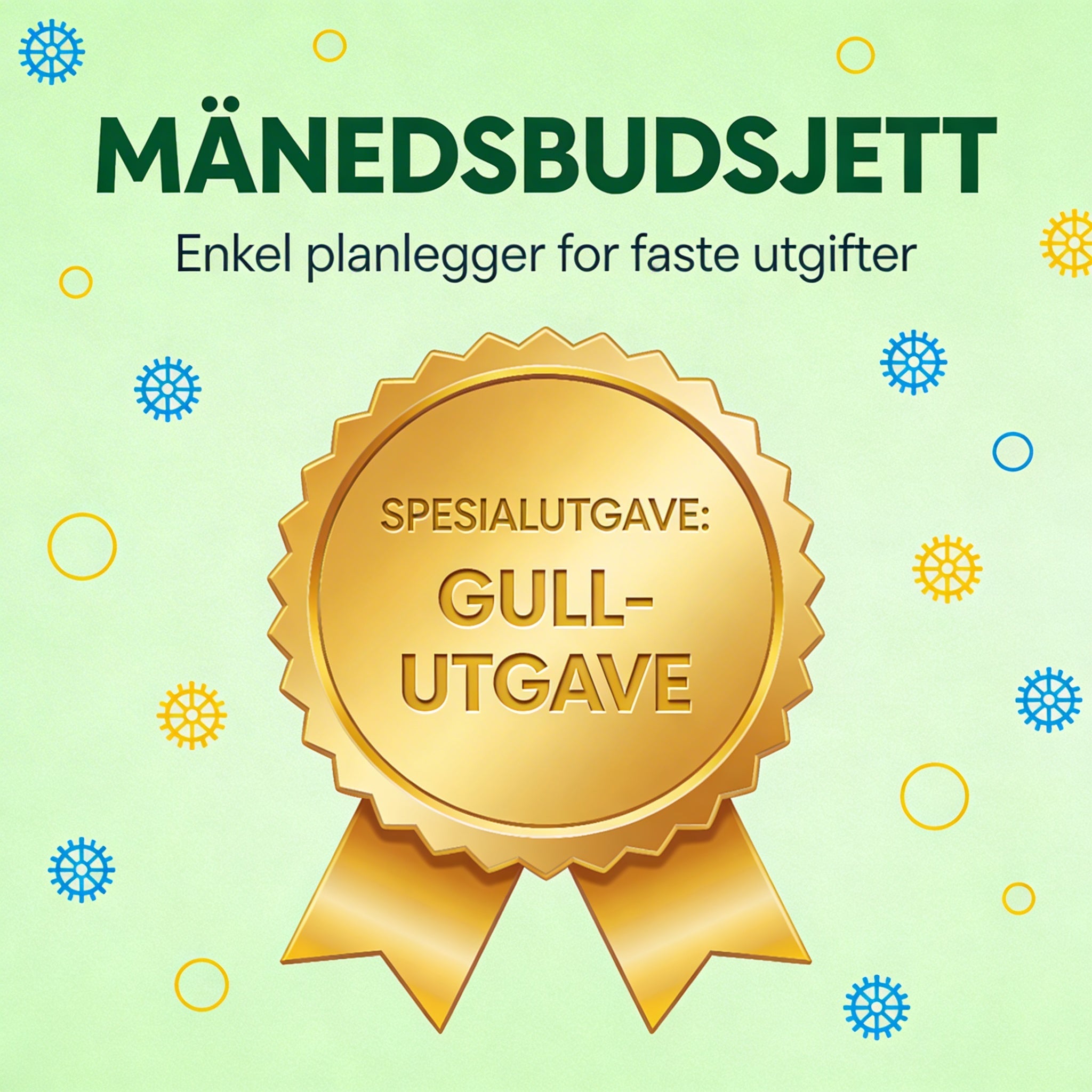 Svensk budsjettmester 2026 – Excel budsjettplanlegger (bronse-, sølv- og gullutgave)